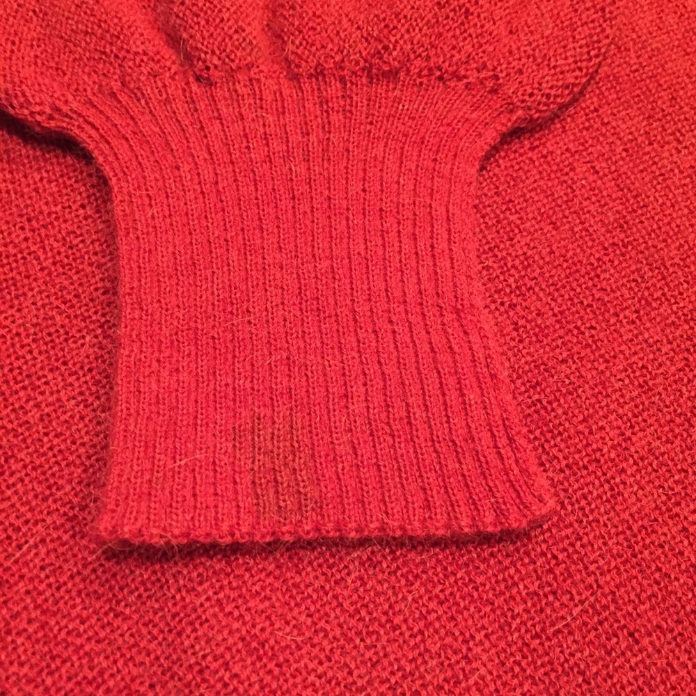 Peruvian Connection‎ Alpaca Red V Neck Pullover Sweater Size L Oversized - Picture 8 of 9